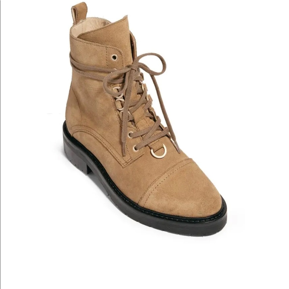 AllSaints Lira Hiker suede combat boots desert sand 40EU/9.5-10US